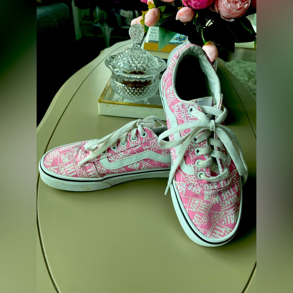 Vans OTW l Pink and White Graffiti Sneakers
